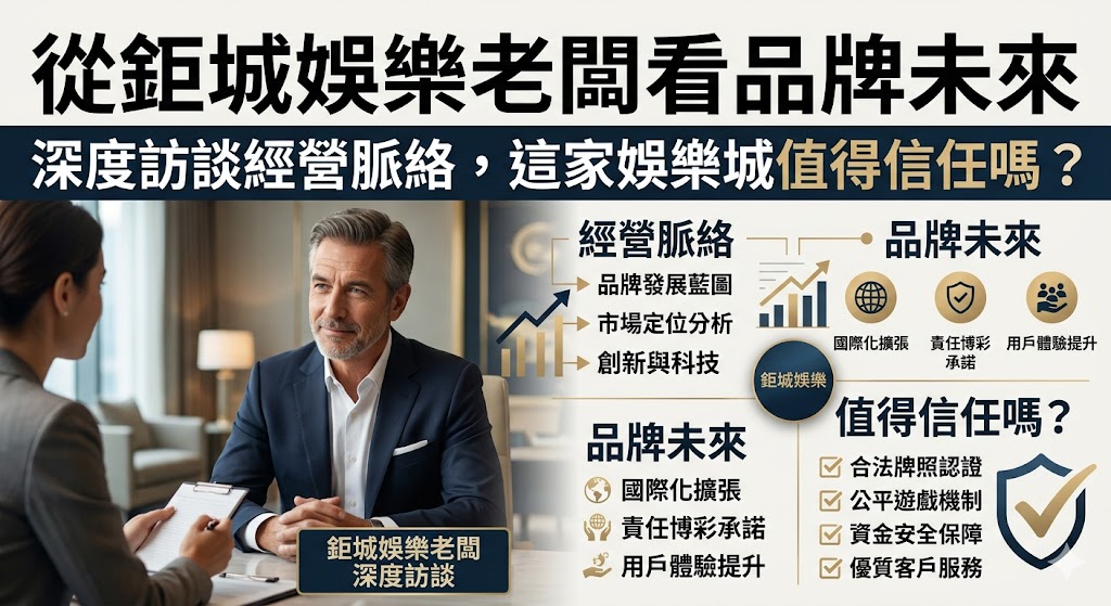 從鉅城娛樂老闆看品牌未來：深度訪談經營脈絡，這家娛樂城值得信任嗎？